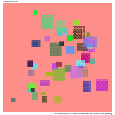 Festive Blossom behind the Glinting — 44 weaving drafts