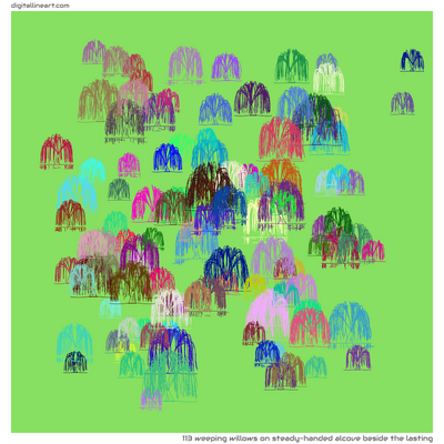 Steady-handed Alcove beside the Lasting — 113 weeping willows