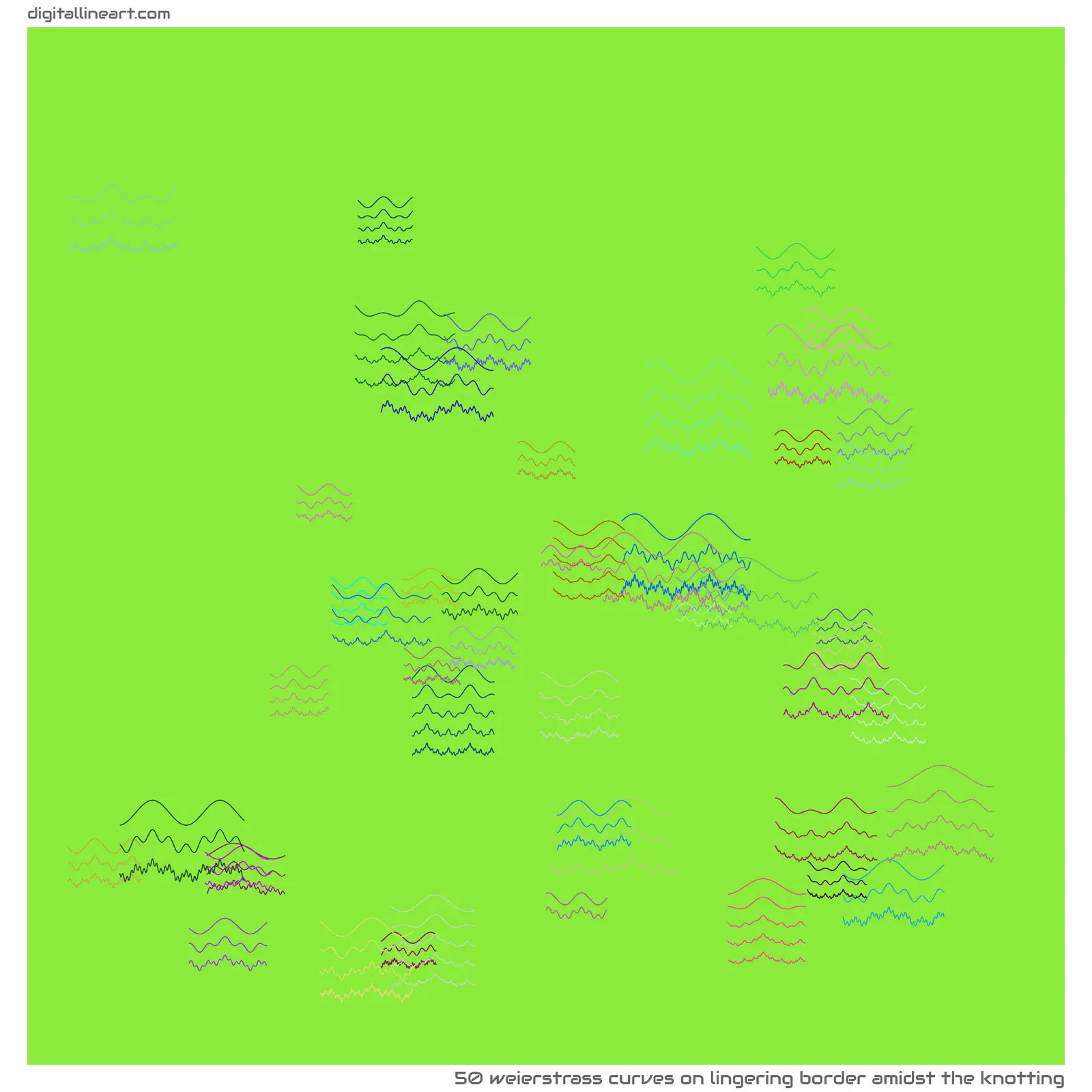 Lingering Border amidst the Knotting — 50 weierstrass curves