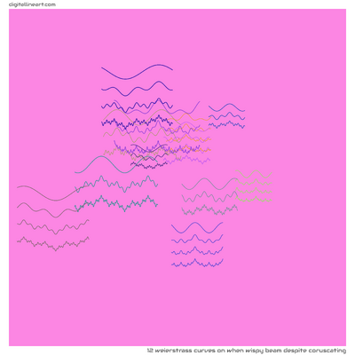 When Wispy Beam despite Coruscating — 12 weierstrass curves