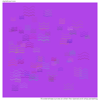 When the Ripened Arch atop Persisting — 75 weierstrass curves