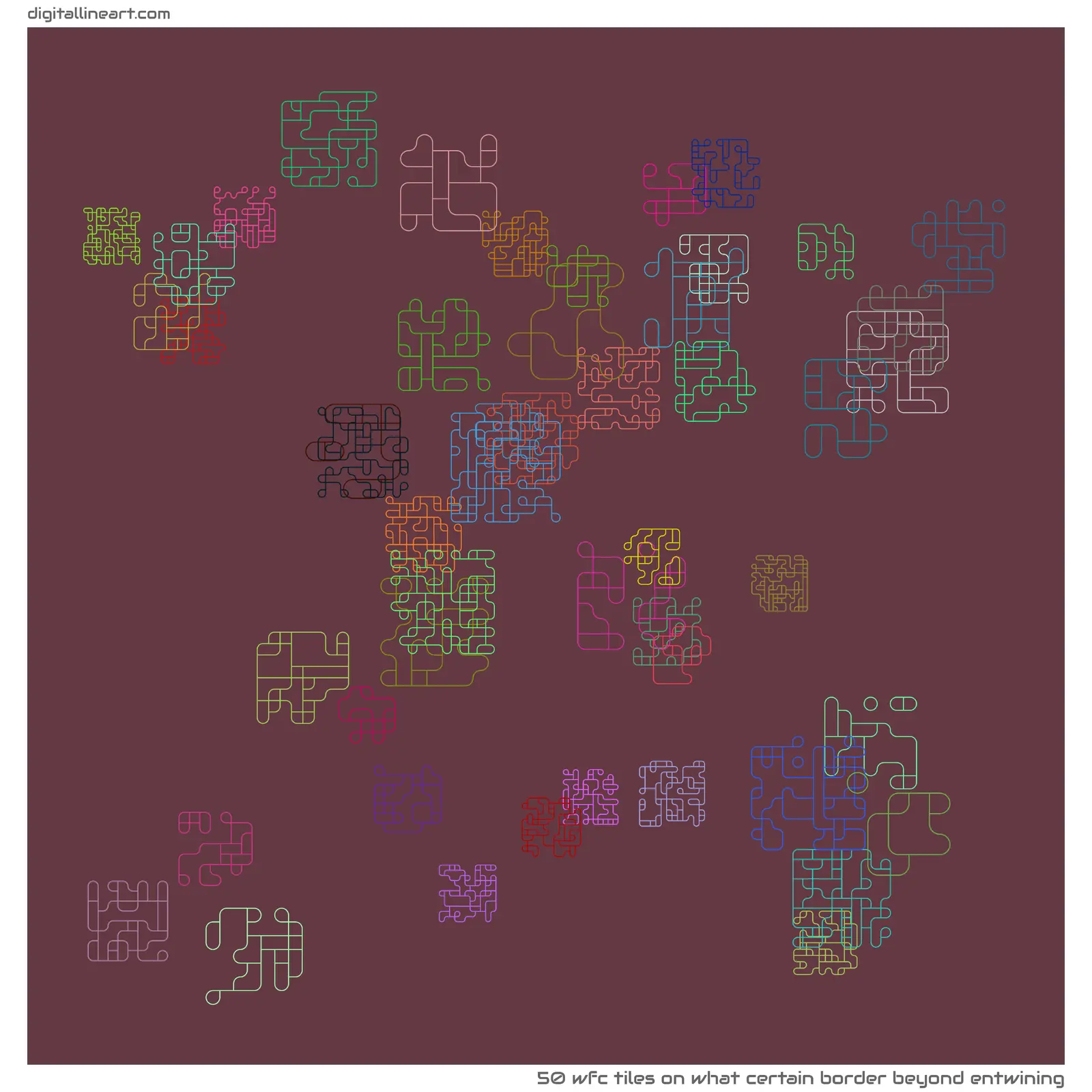 What Certain Border beyond Entwining — 50 WFC tiles