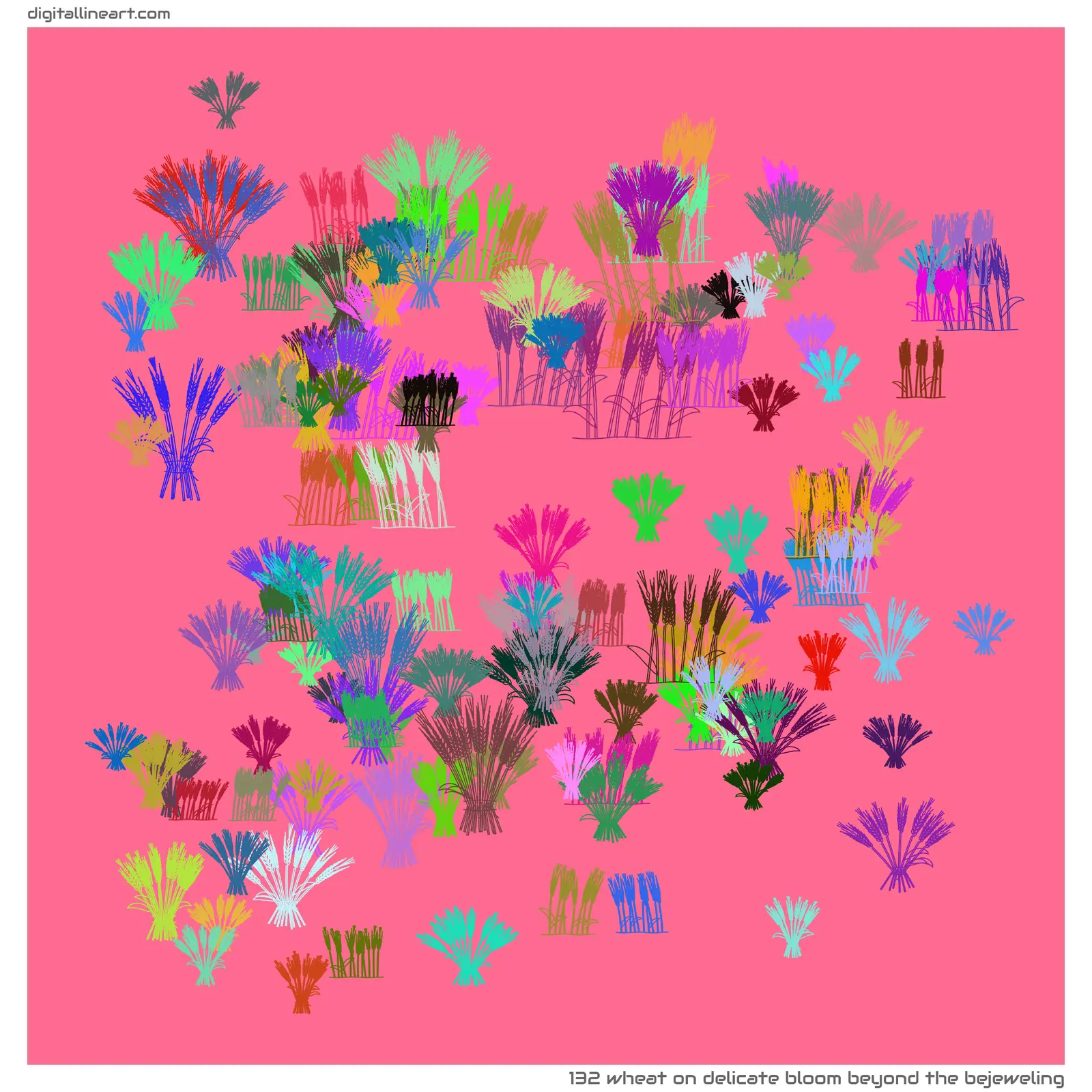 Delicate Bloom beyond the Bejeweling — Wheat, 132 elements