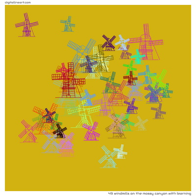 The Mossy Canyon with Learning — 49 windmills