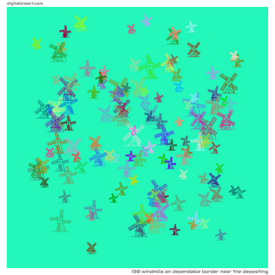 Dependable Border near the Depositing — 130 windmills