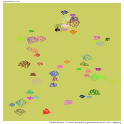 When Honeyed Alcove underneath Staying — 50 wireframe cities