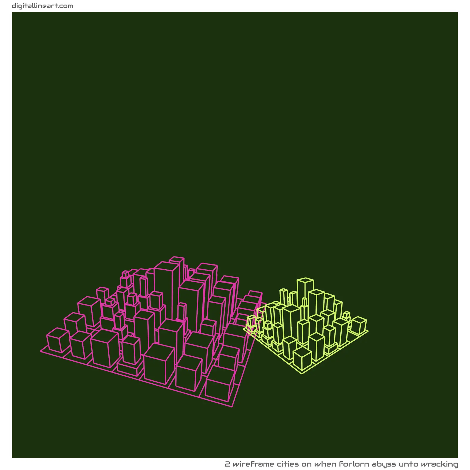 When Forlorn Abyss unto Wracking — 2 wireframe cities