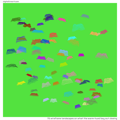 What the Warm-hued Bay out Closing — 75 wireframe landscapes