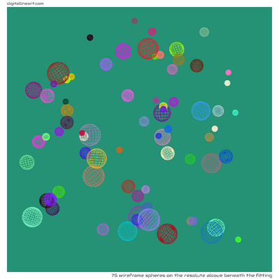 The Resolute Alcove beneath the Fitting — 75 wireframe spheres