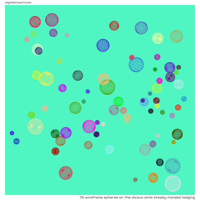 The Alcove onto Steady-handed Lodging — 75 wireframe spheres