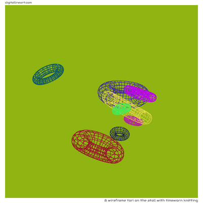 The Atoll with Timeworn Knitting — Wireframe Tori, 8 elements