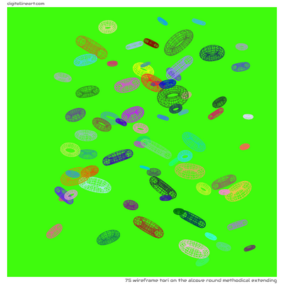 The Alcove round Methodical Extending — Wireframe Tori, 75 elements