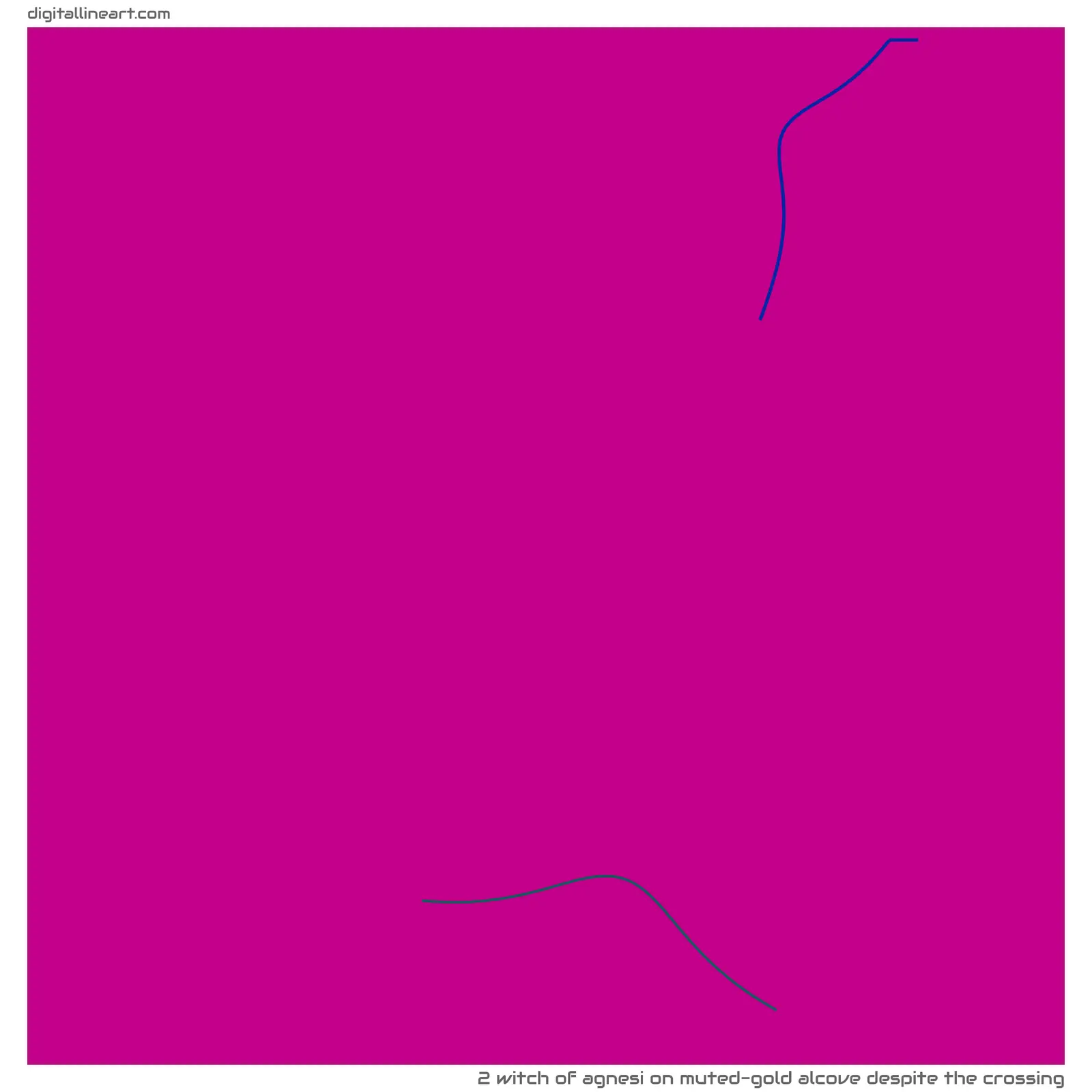Muted-gold Alcove despite the Crossing — Witch of Agnesi, 2 elements