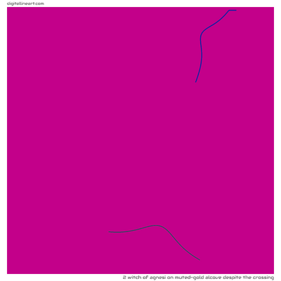 Muted-gold Alcove despite the Crossing — Witch of Agnesi, 2 elements