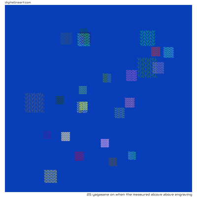 When the Measured Alcove above Engraving — Yagasane, 25 elements