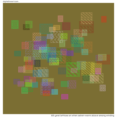 When Ashen-warm Alcove among Winding — 83 yarai lattices