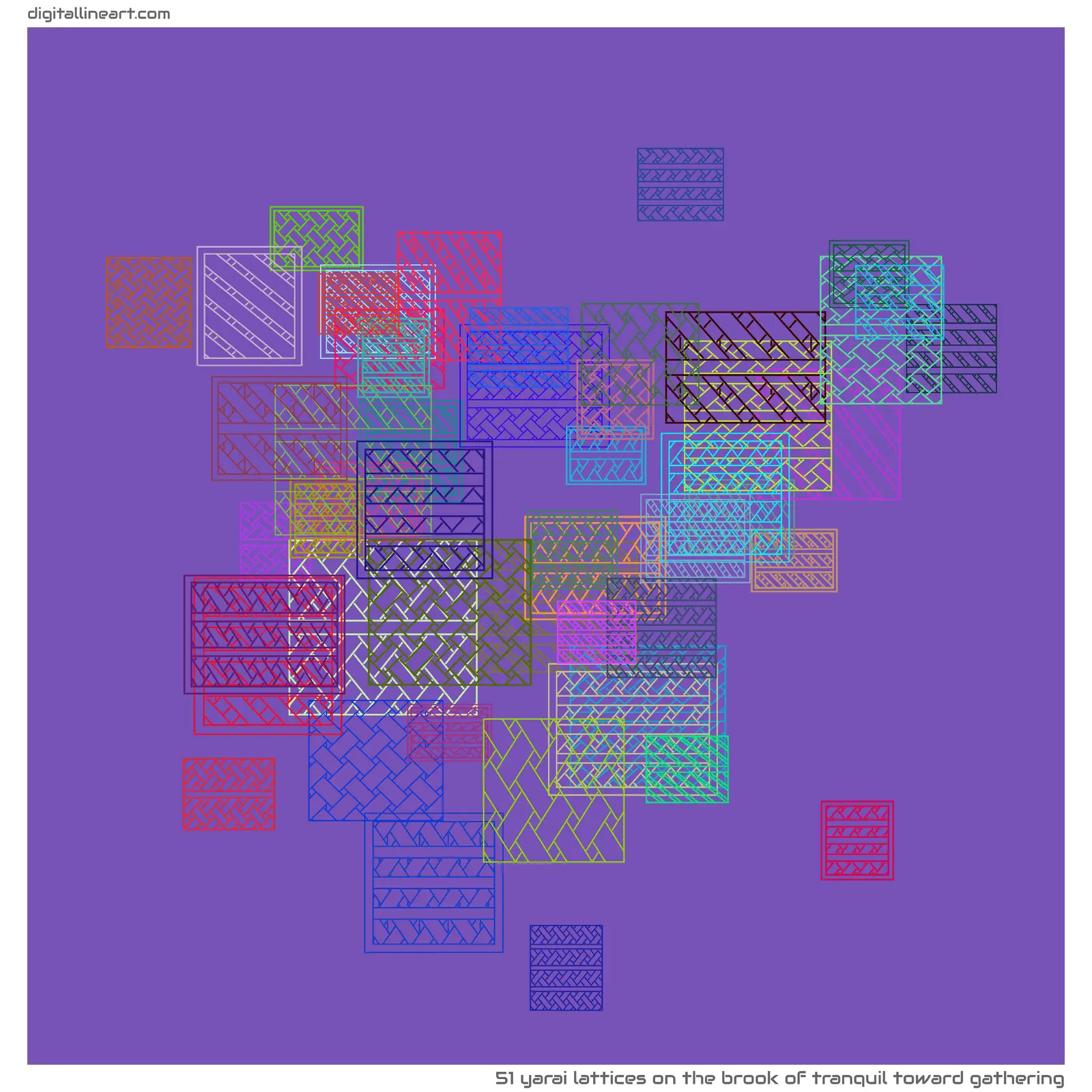 The Brook of Tranquil toward Gathering — 51 yarai lattices
