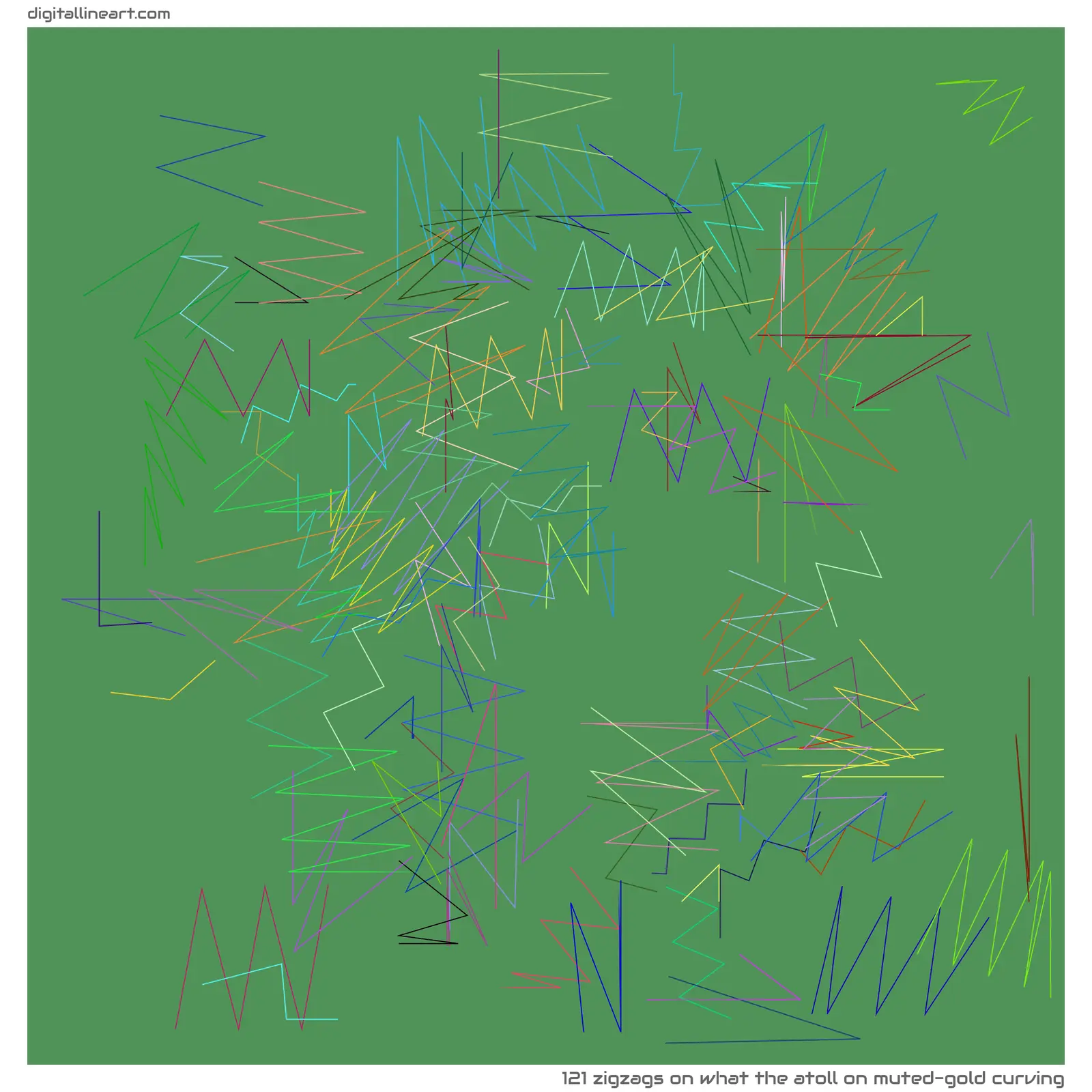 What the Atoll on Muted-gold Curving — 121 zigzags