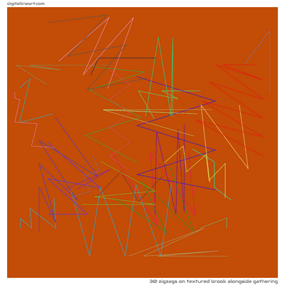 Textured Brook alongside Gathering — 30 zigzags