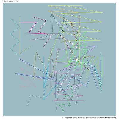 When Diaphanous Blaze up Whispering — 31 zigzags