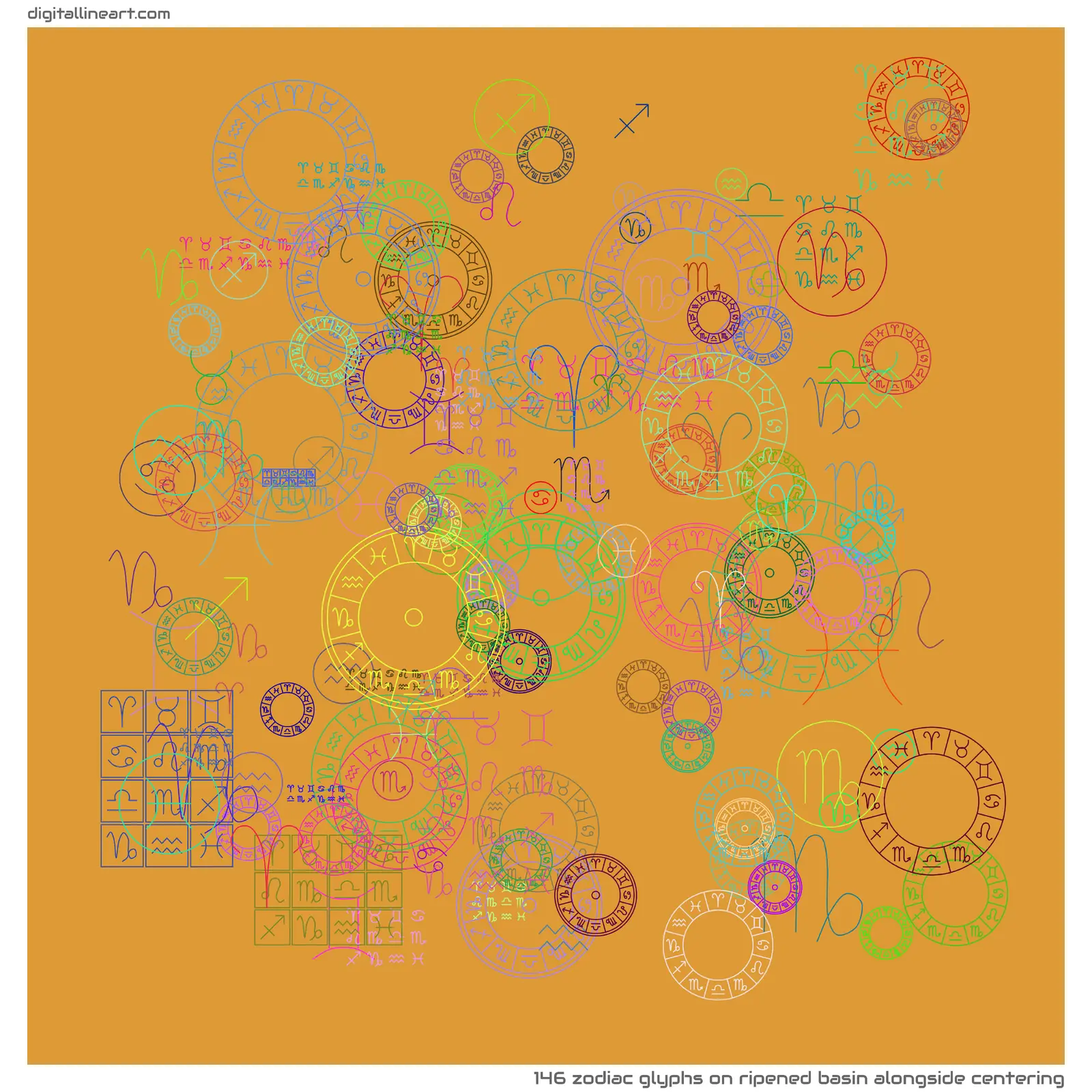 Ripened Basin alongside Centering — 146 zodiac glyphs