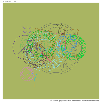 The Alcove out Permanent Crafting — 18 zodiac glyphs