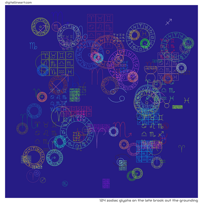 The Late Brook out the Grounding — 124 zodiac glyphs