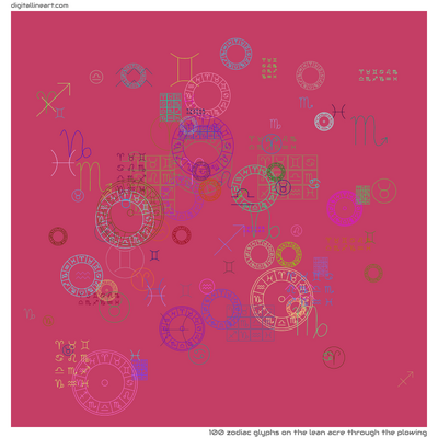 The Lean Acre through the Plowing — 100 zodiac glyphs