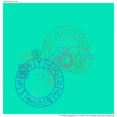 When the Humble Bay by Weighing — 17 zodiac glyphs