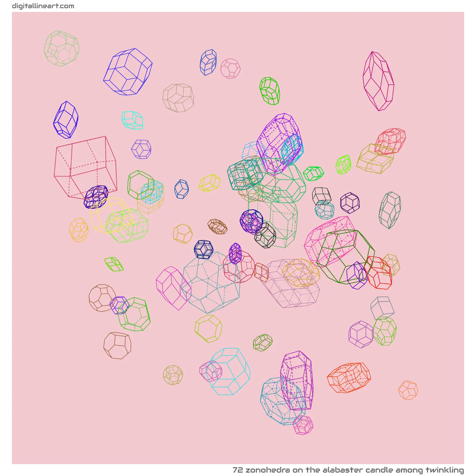 The Alabaster Candle among Twinkling — Zonohedra, 72 elements