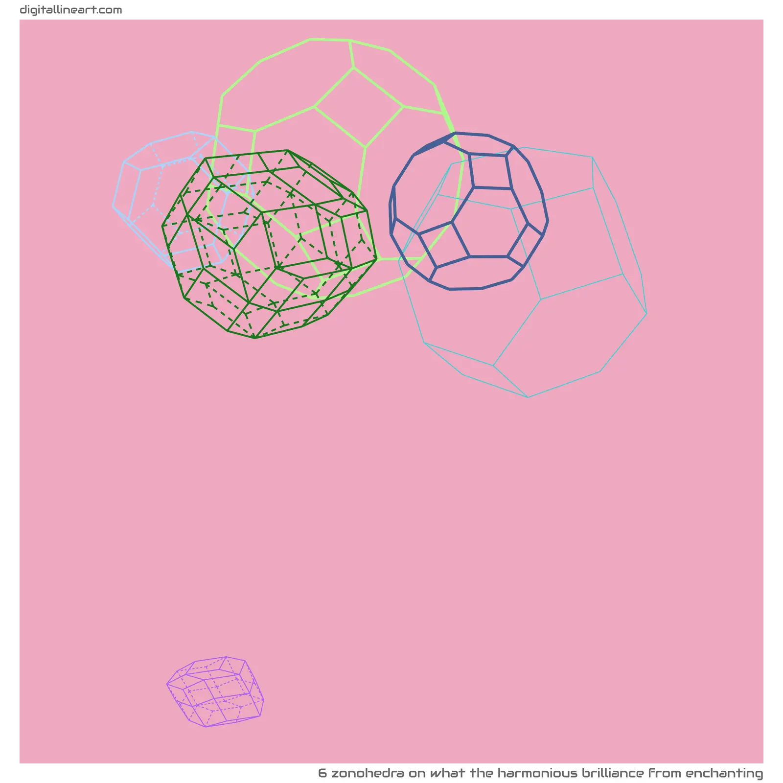 What the Harmonious Brilliance from Enchanting — Zonohedra, 6 elements