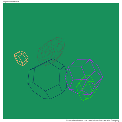 The Unshaken Border via Forging — Zonohedra, 5 elements