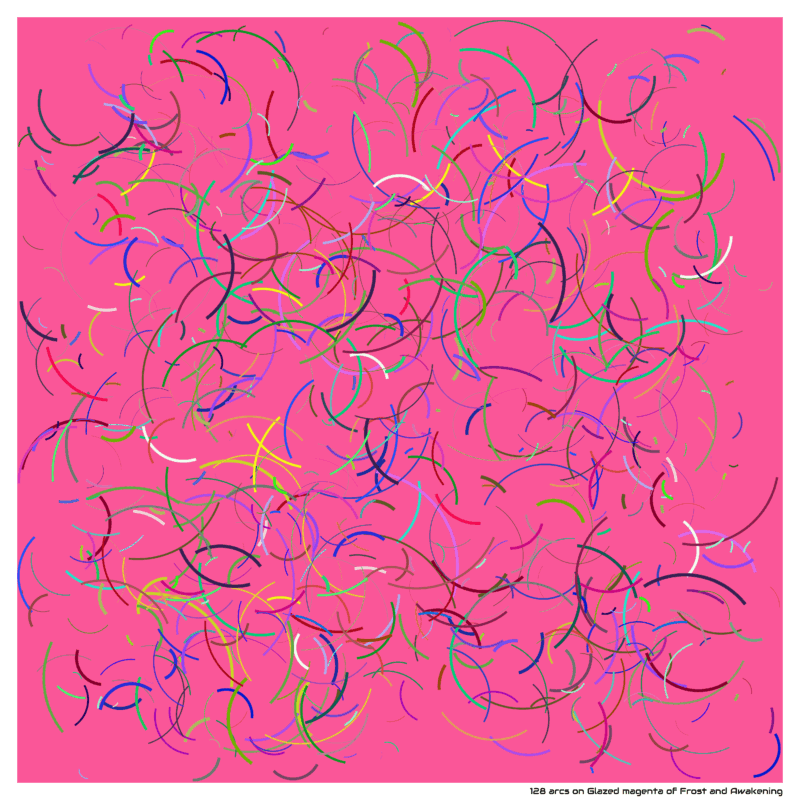 128 arcs on Glazed magenta of Frost and Awakening