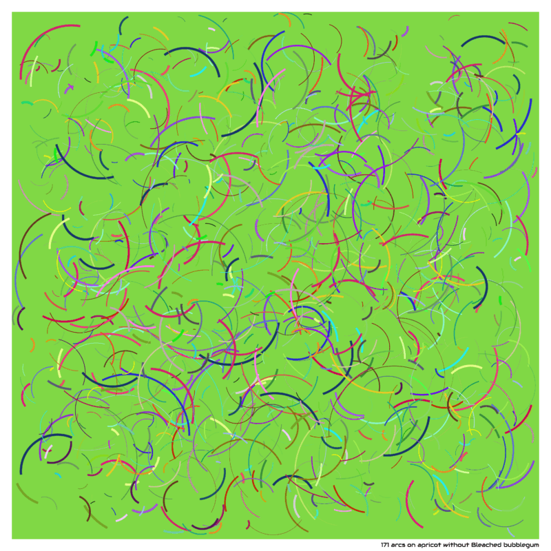 171 arcs on apricot without Bleached bubblegum