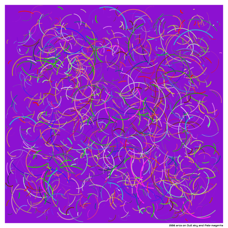 208 arcs on Dull sky and Pale magenta