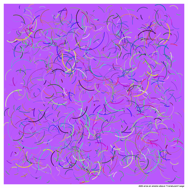 228 arcs on smoke above Translucent sage