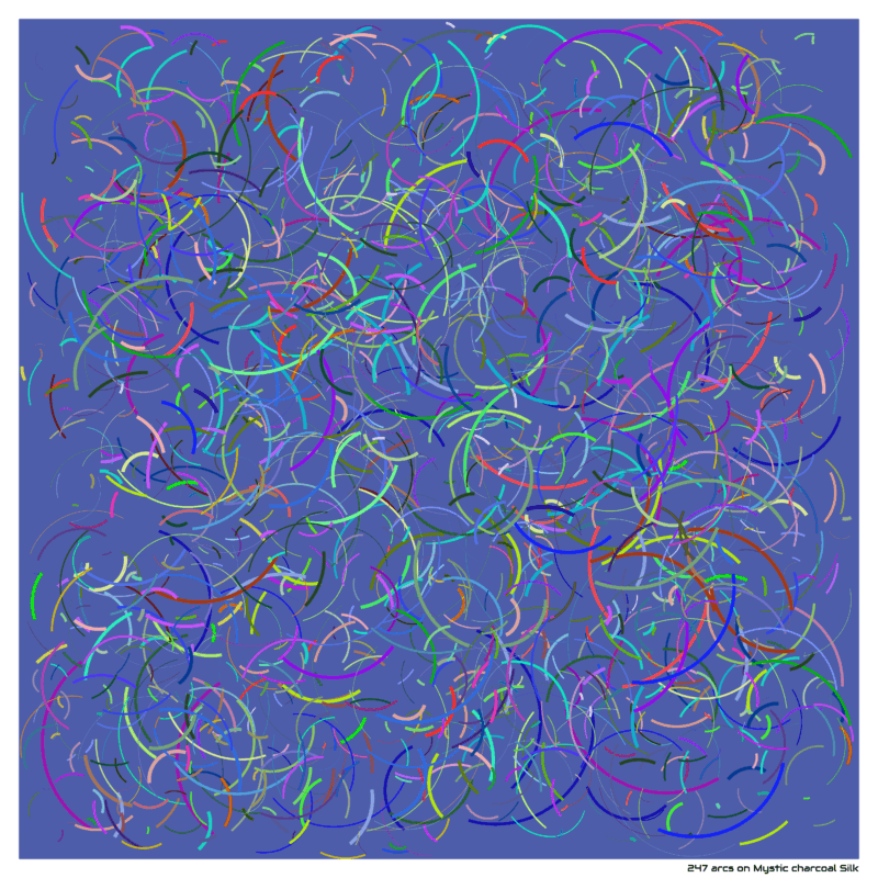 247 arcs on Mystic charcoal Silk