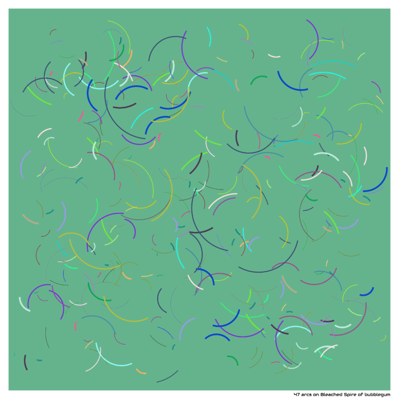 47 arcs on Bleached Spire of bubblegum