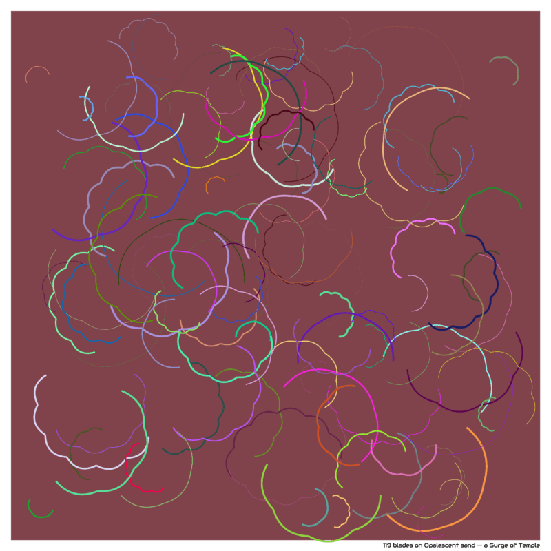 119 blades on Opalescent sand — a Surge of Temple