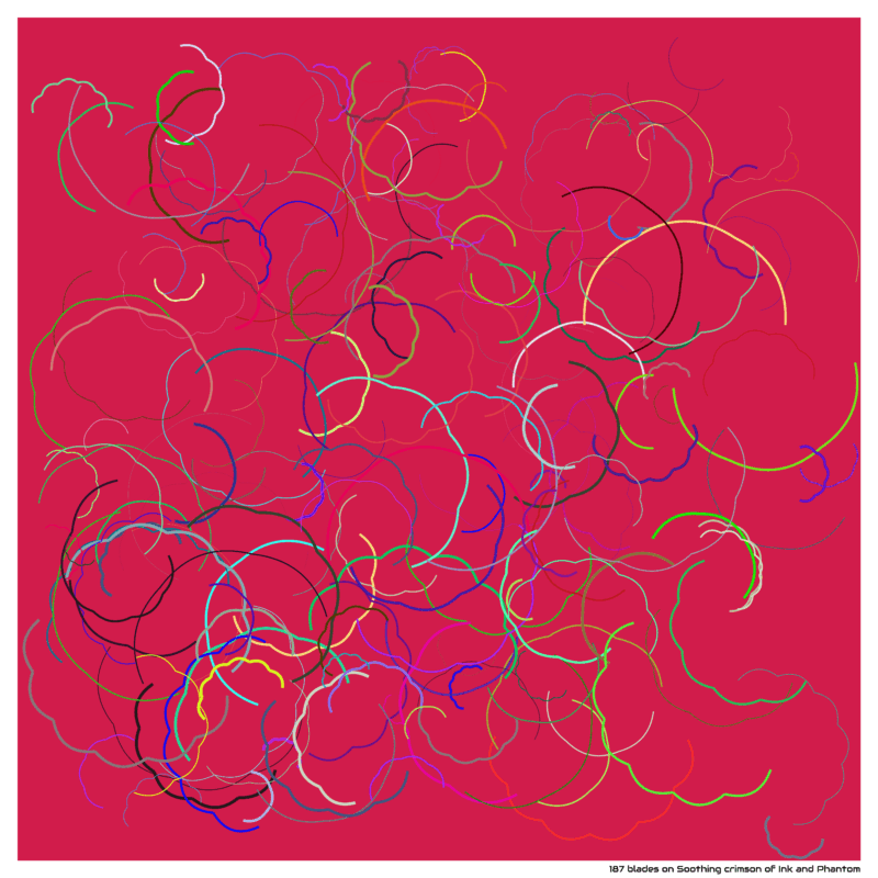 187 blades on Soothing crimson of Ink and Phantom