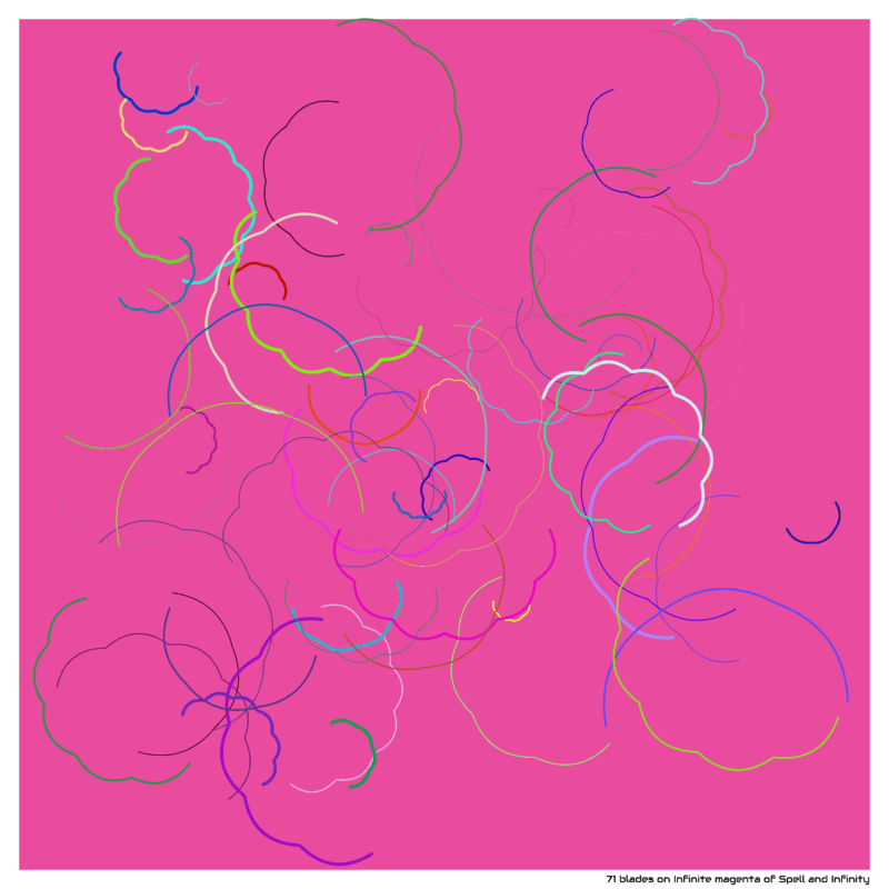 71 blades on Infinite magenta of Spell and Infinity