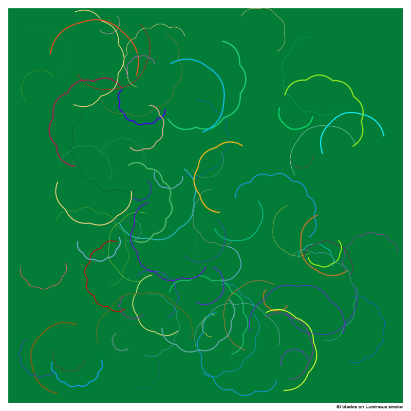 81 blades on Luminous smoke