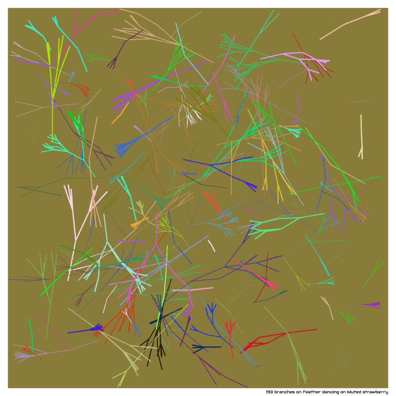 193 branches on Feather dancing on Muted strawberry