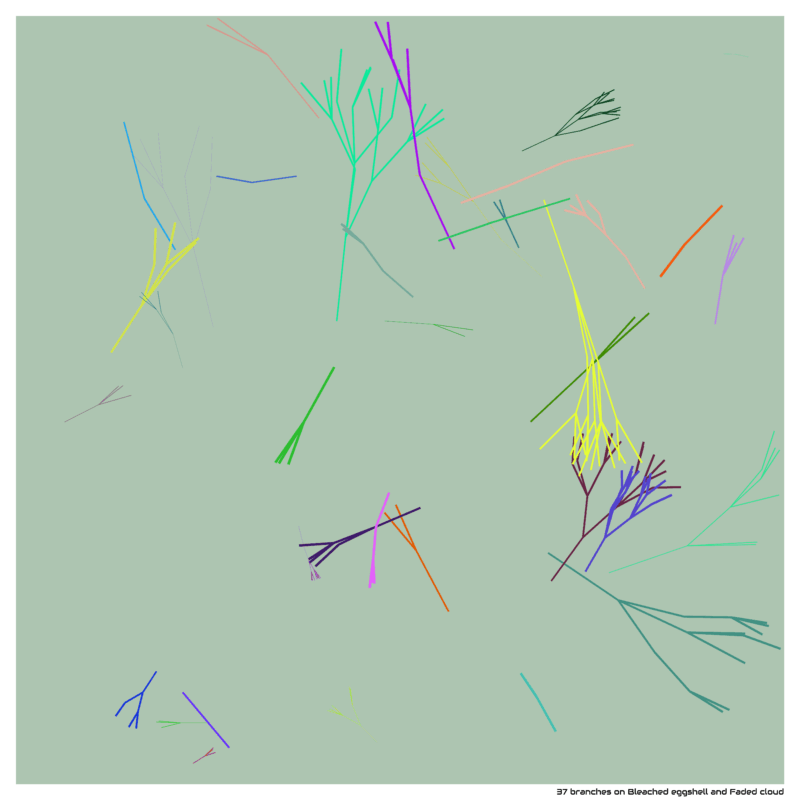 37 branches on Bleached eggshell and Faded cloud