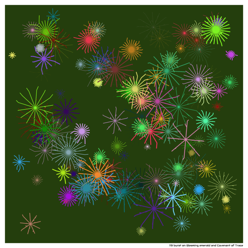 119 burst on Gleaming emerald and Covenant of Trace
