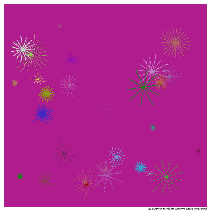 28 burst on terracotta and the Star’s Awakening