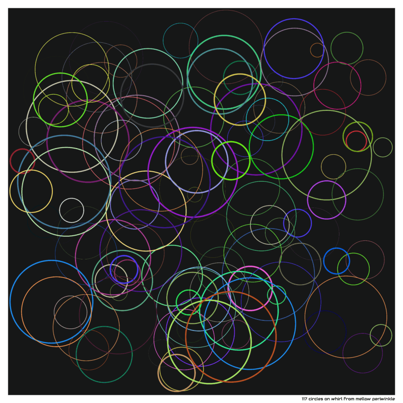 117 circles on whirl from mellow periwinkle