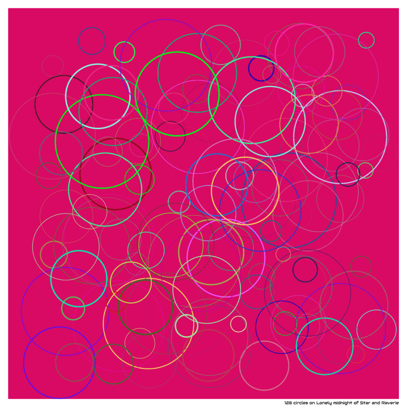 128 circles on Lonely midnight of Star and Reverie