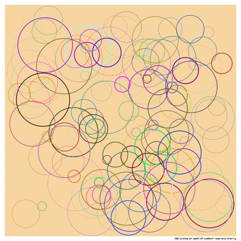 132 circles on spell of radiant rose and cherry