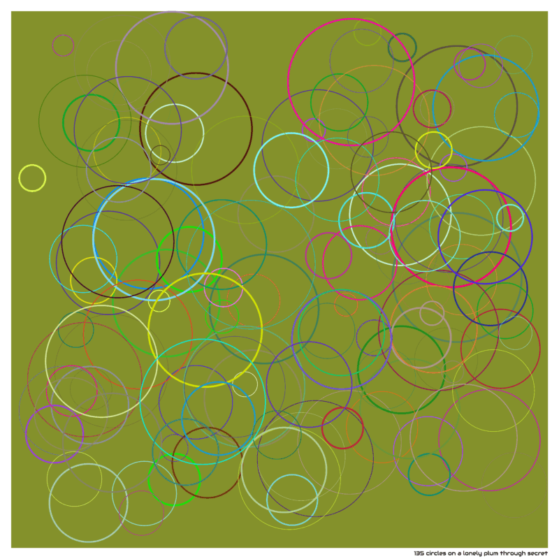 135 circles on a lonely plum through secret